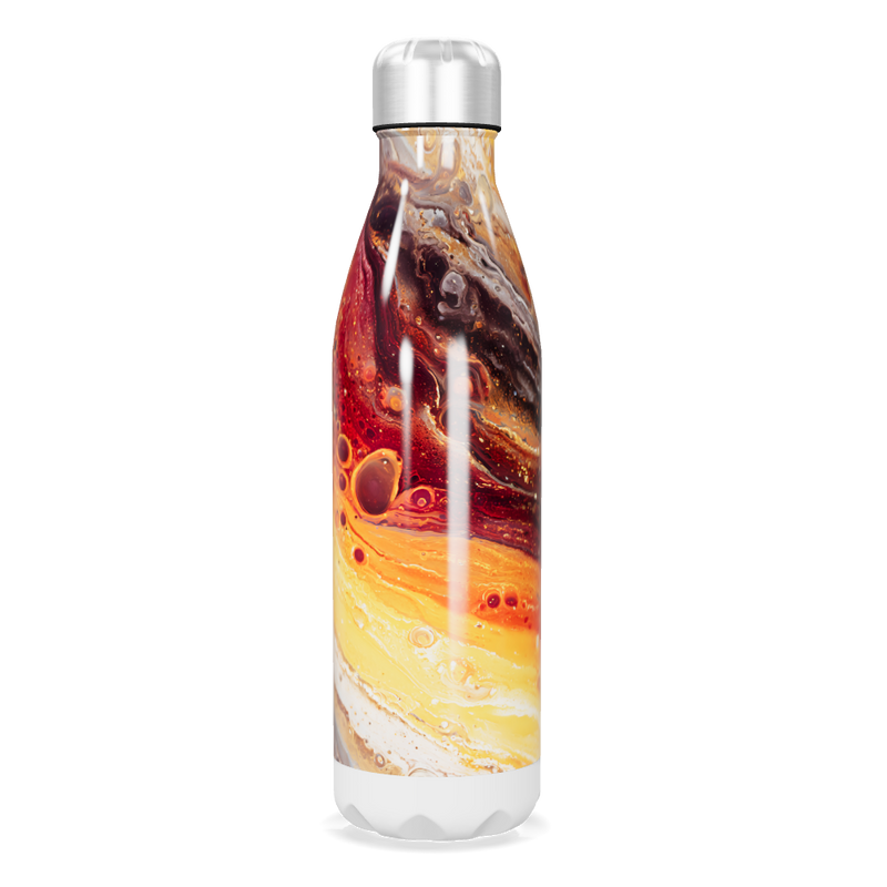 Garrafa Inox - Design Abstrato Colorido
