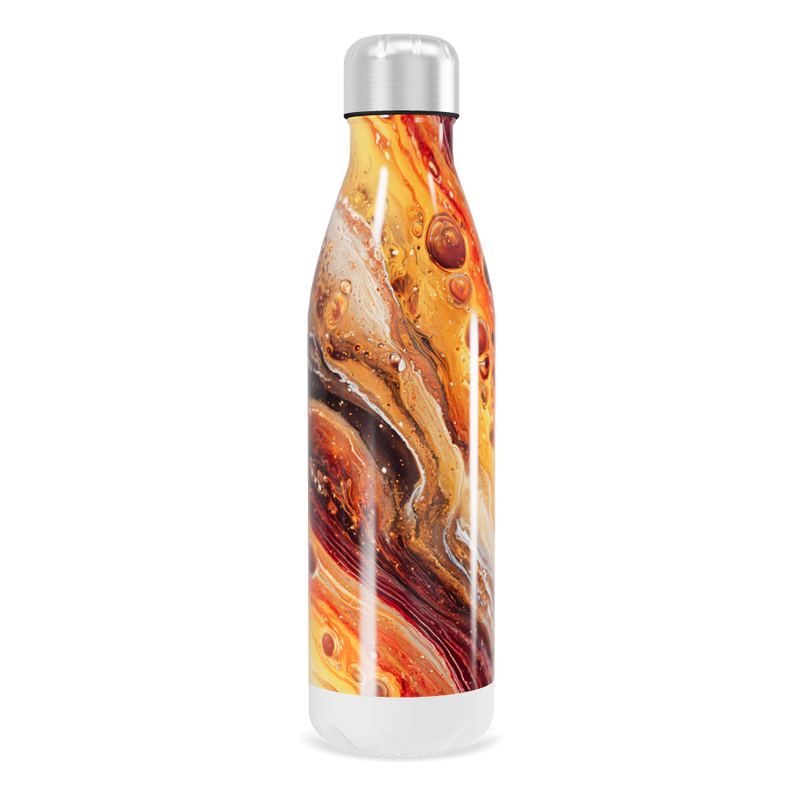 Garrafa Inox - Design Abstrato Colorido