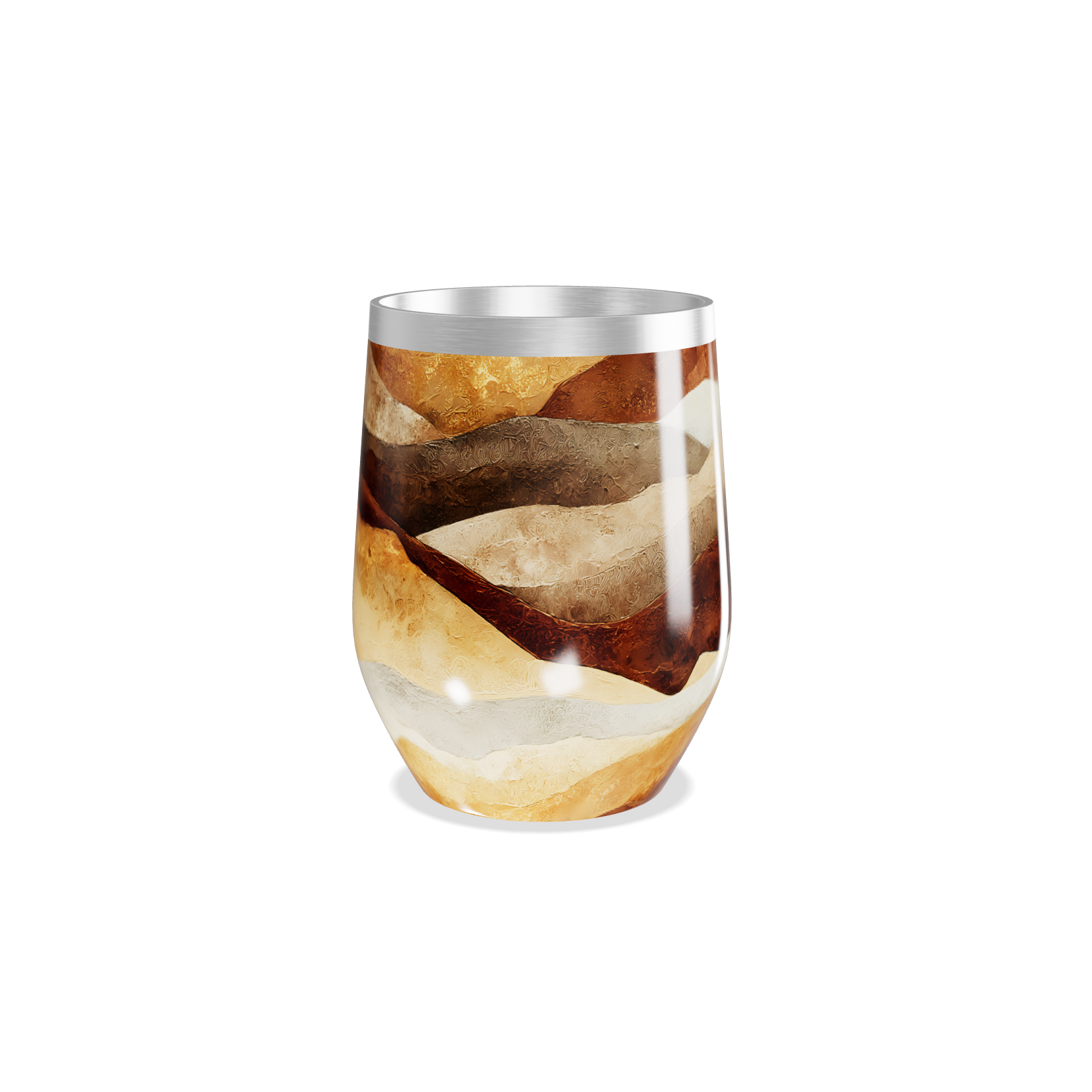 Copo Térmico Slim - Design Mármore Colorido