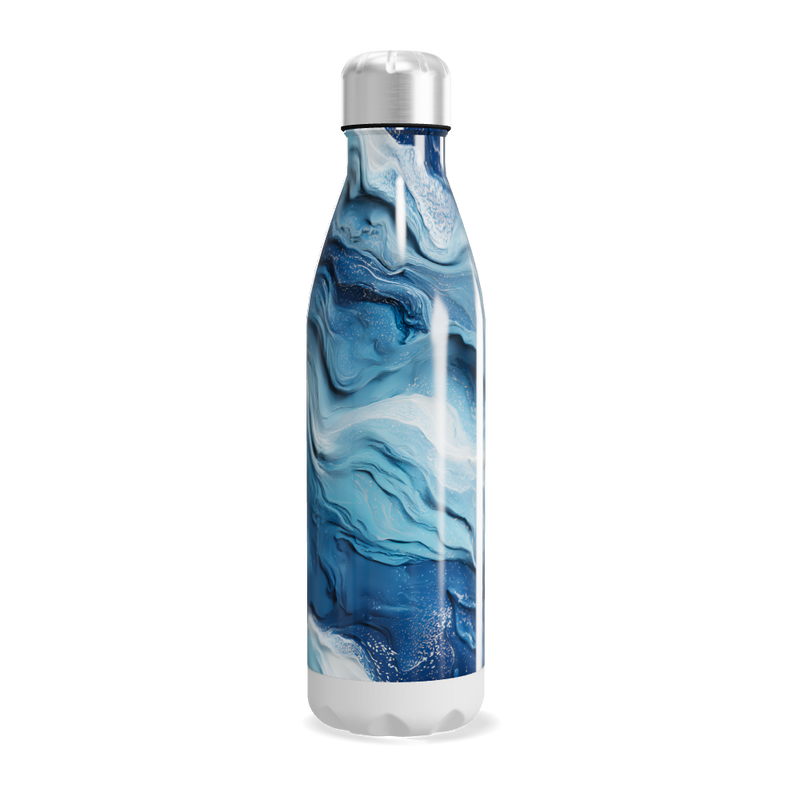Garrafa Inox - Azul Marmorizado