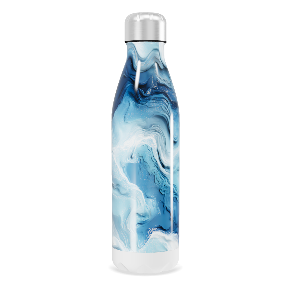 Garrafa Inox - Azul Marmorizado