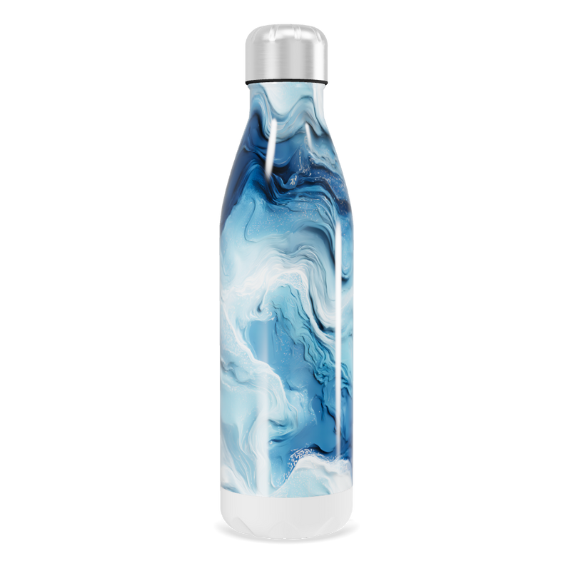 Garrafa Inox - Azul Marmorizado