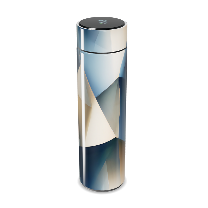 Garrafa Térmica Touch - Design Geométrico Azul