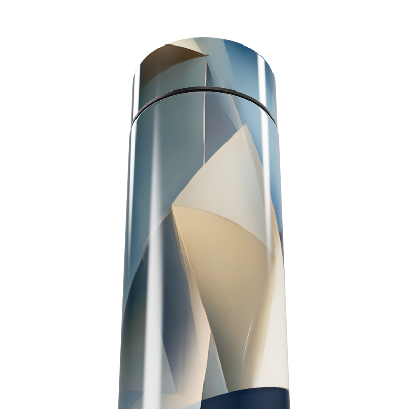 Garrafa Térmica Touch - Design Geométrico Azul