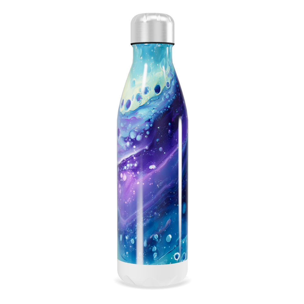 Garrafa Inox - Estampa Galáxia Azul