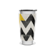 Copo Térmico - Estampa Chevron Preto e Amarelo