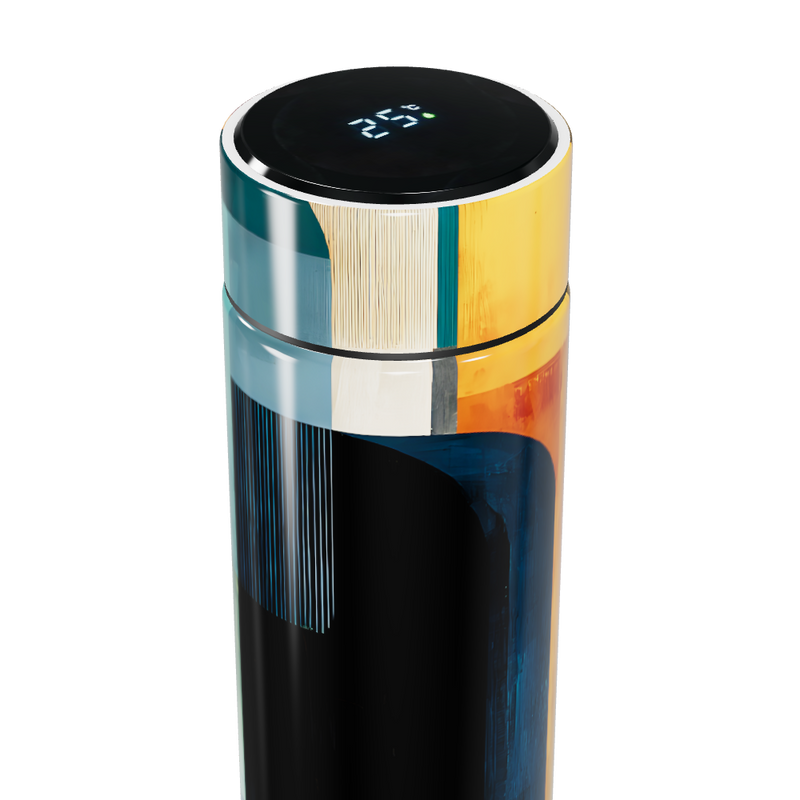 Garrafa Térmica Touch - Design Colorido Abstrato