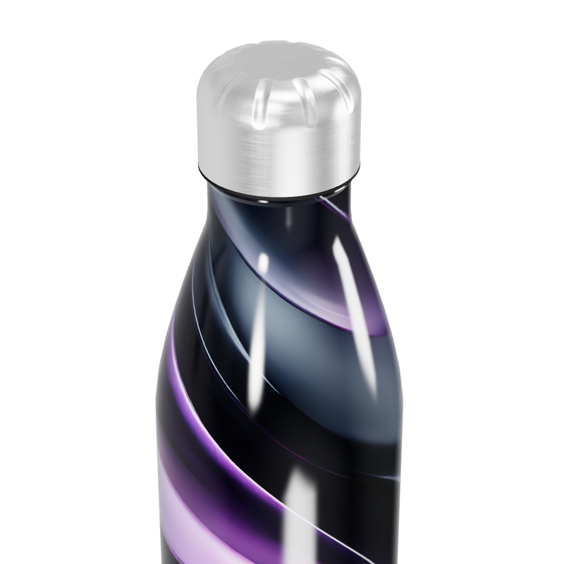 Garrafa Inox - Roxa e Preta com Design Moderno