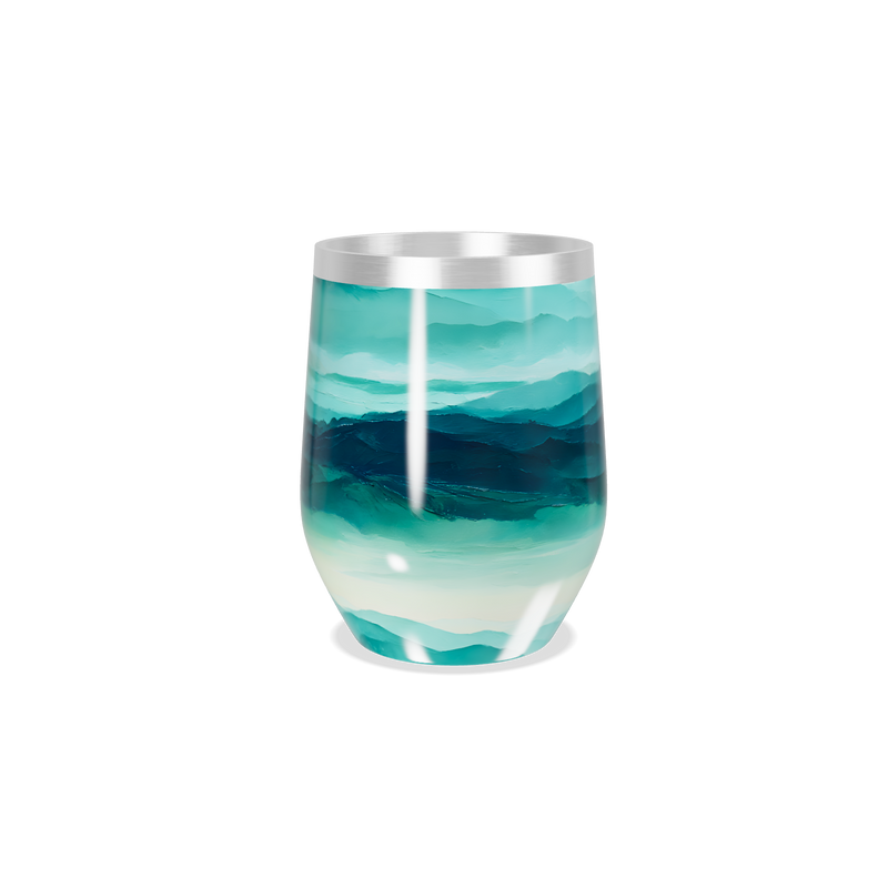 Copo Térmico Slim - Estampa Montanhas Azul