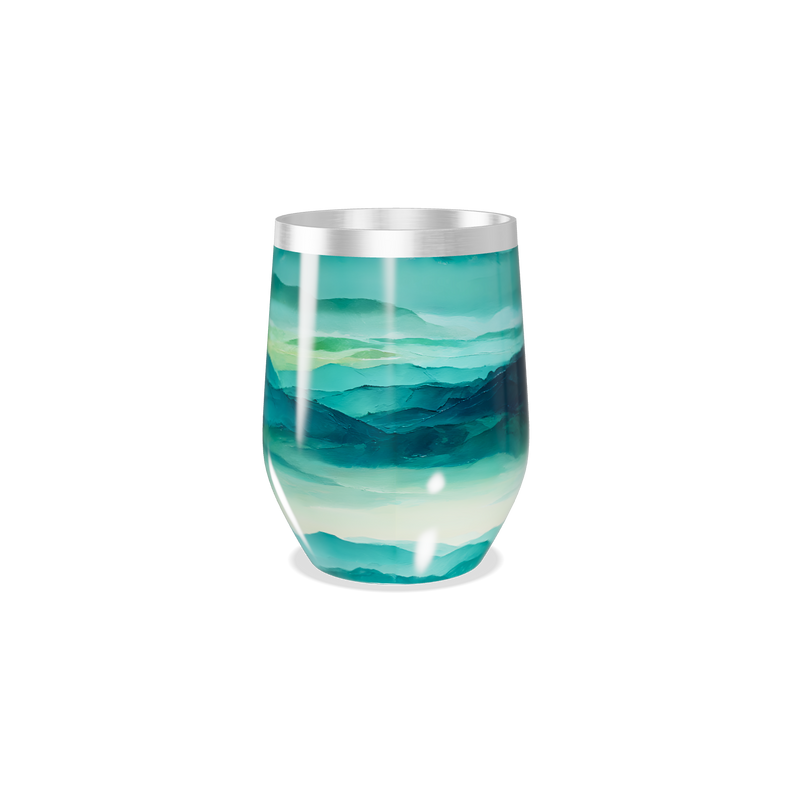 Copo Térmico Slim - Estampa Montanhas Azul