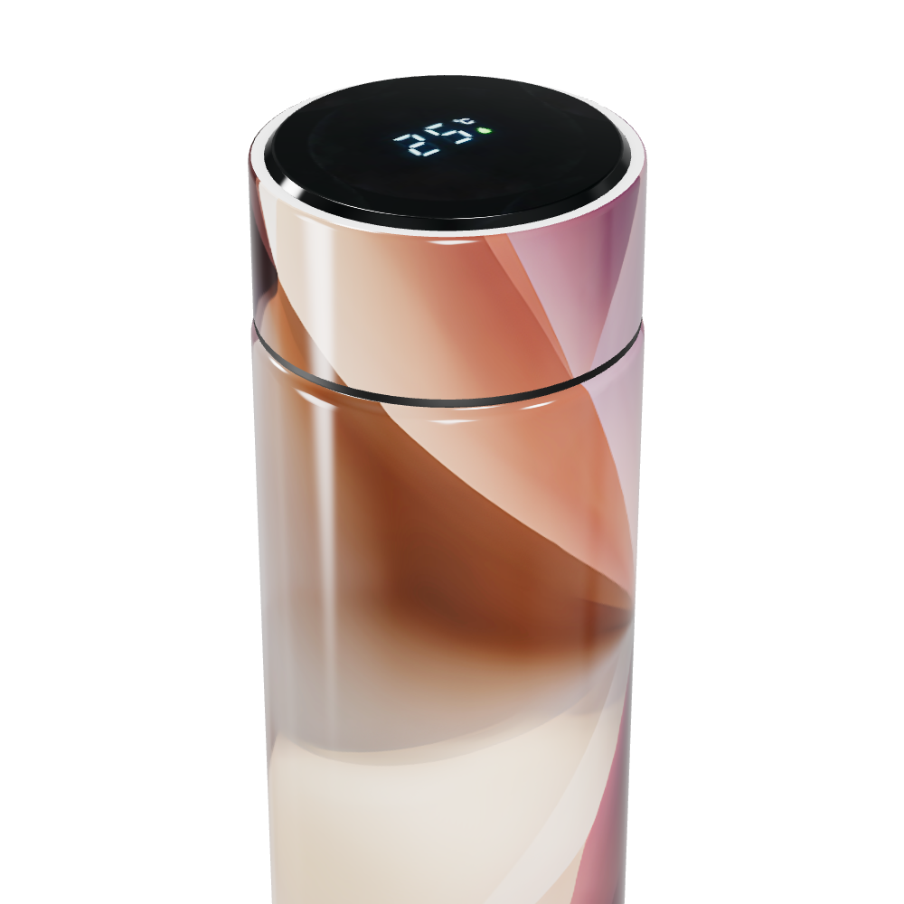 Garrafa Térmica Touch - Estampa Geométrica Rosa