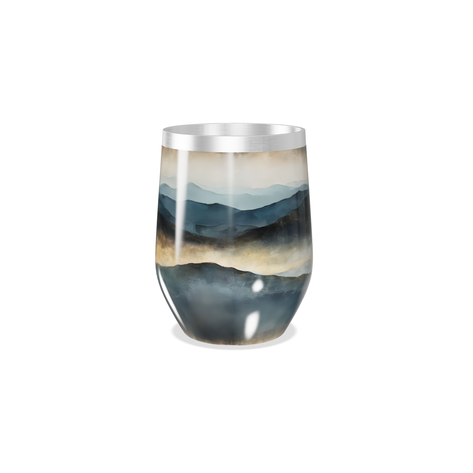 Copo Térmico Slim - Estampa Paisagem Azul