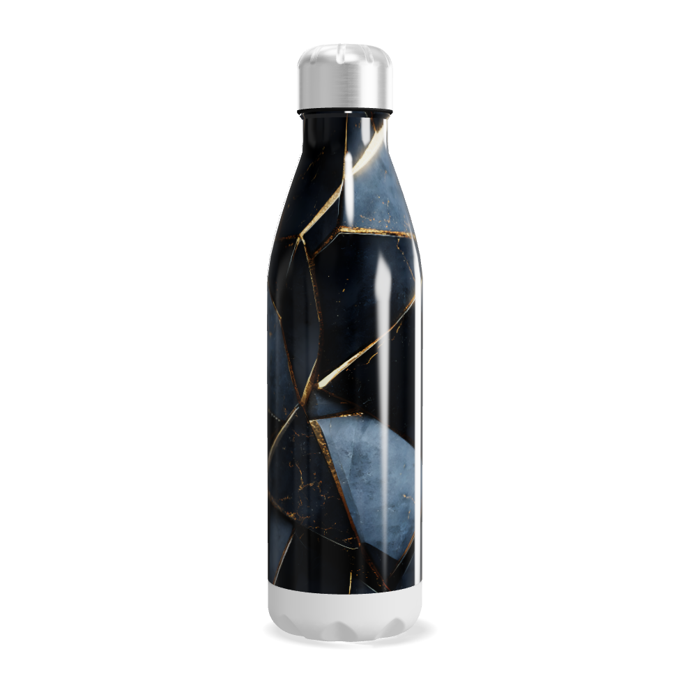 Garrafa Inox - Design Marmorizado Azul