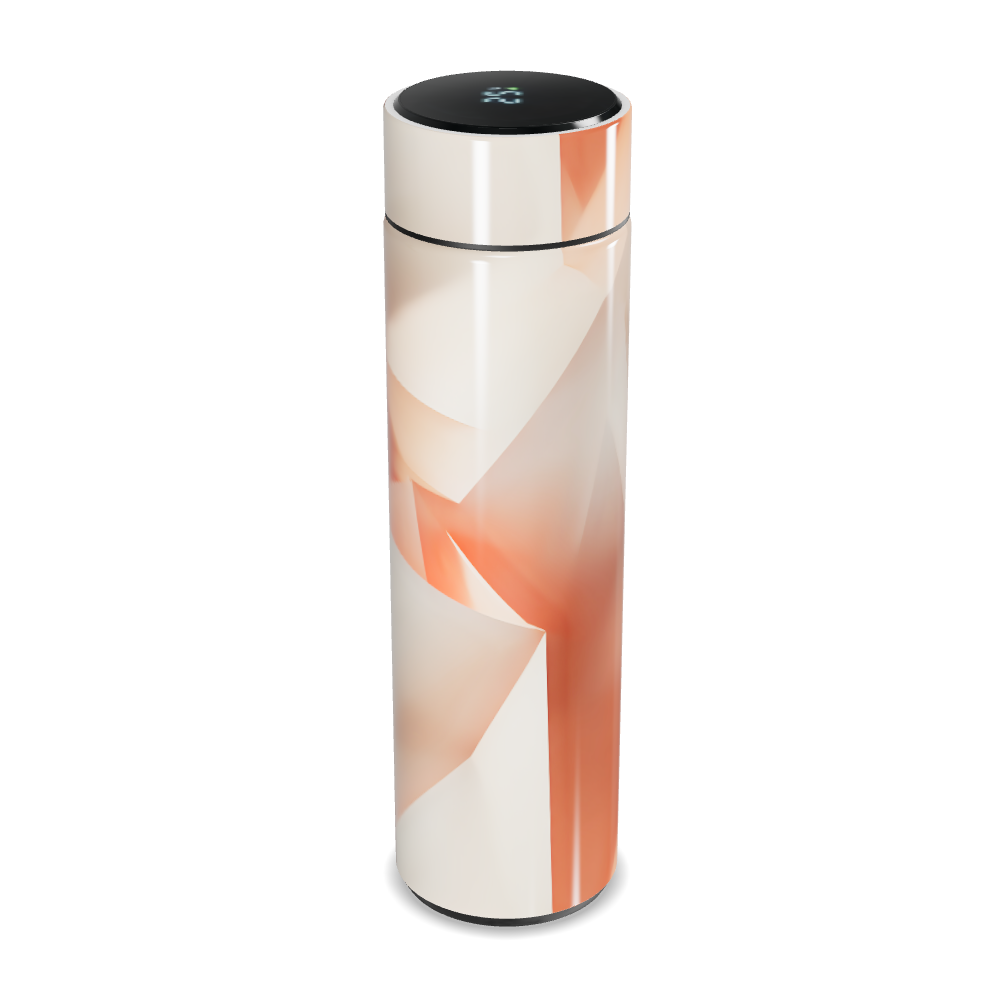 Garrafa Térmica Touch - Estampa Abstrata Laranja