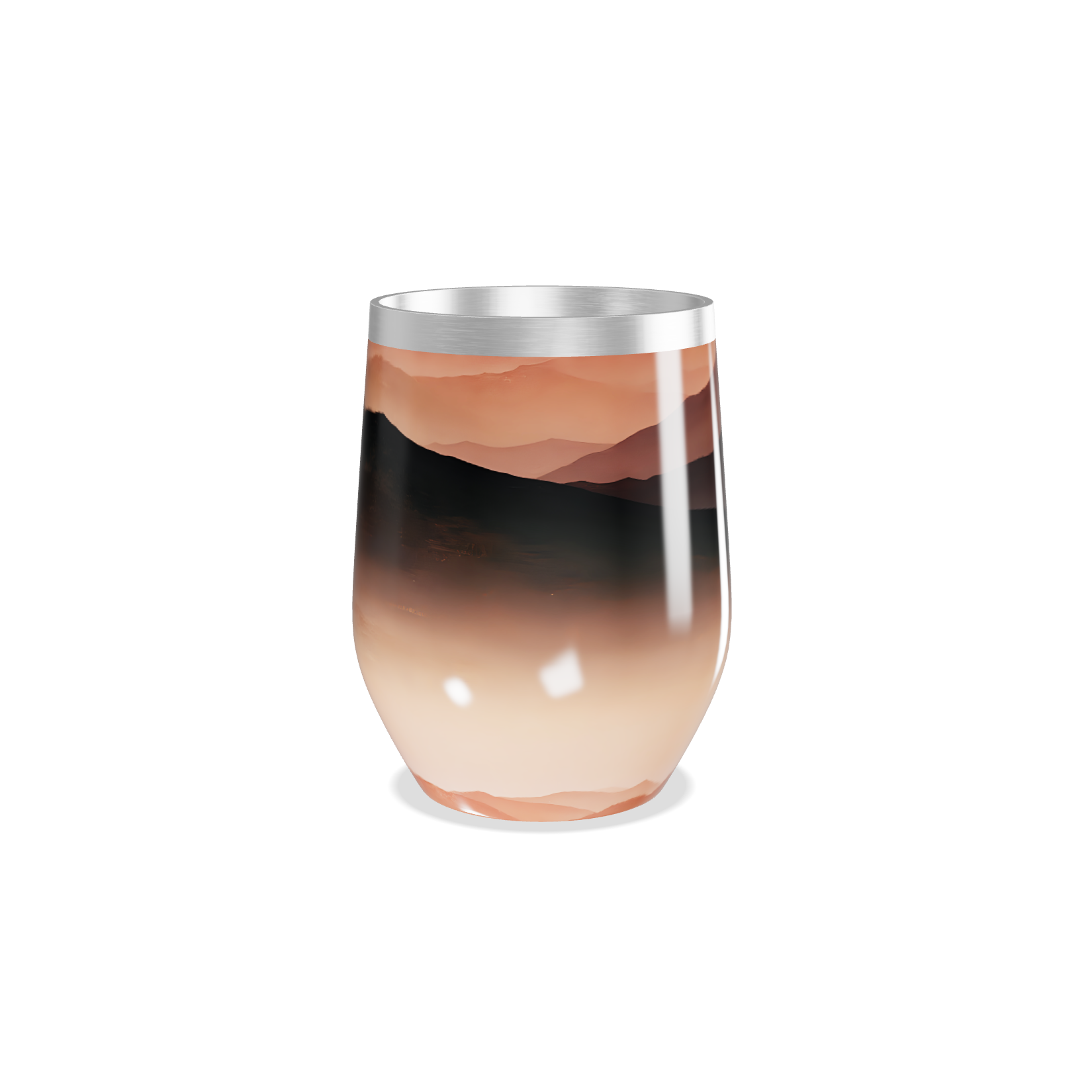 Copo Térmico Slim - Montanha Bege Inox