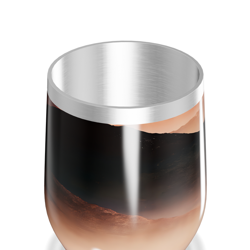 Copo Térmico Slim - Montanha Bege Inox