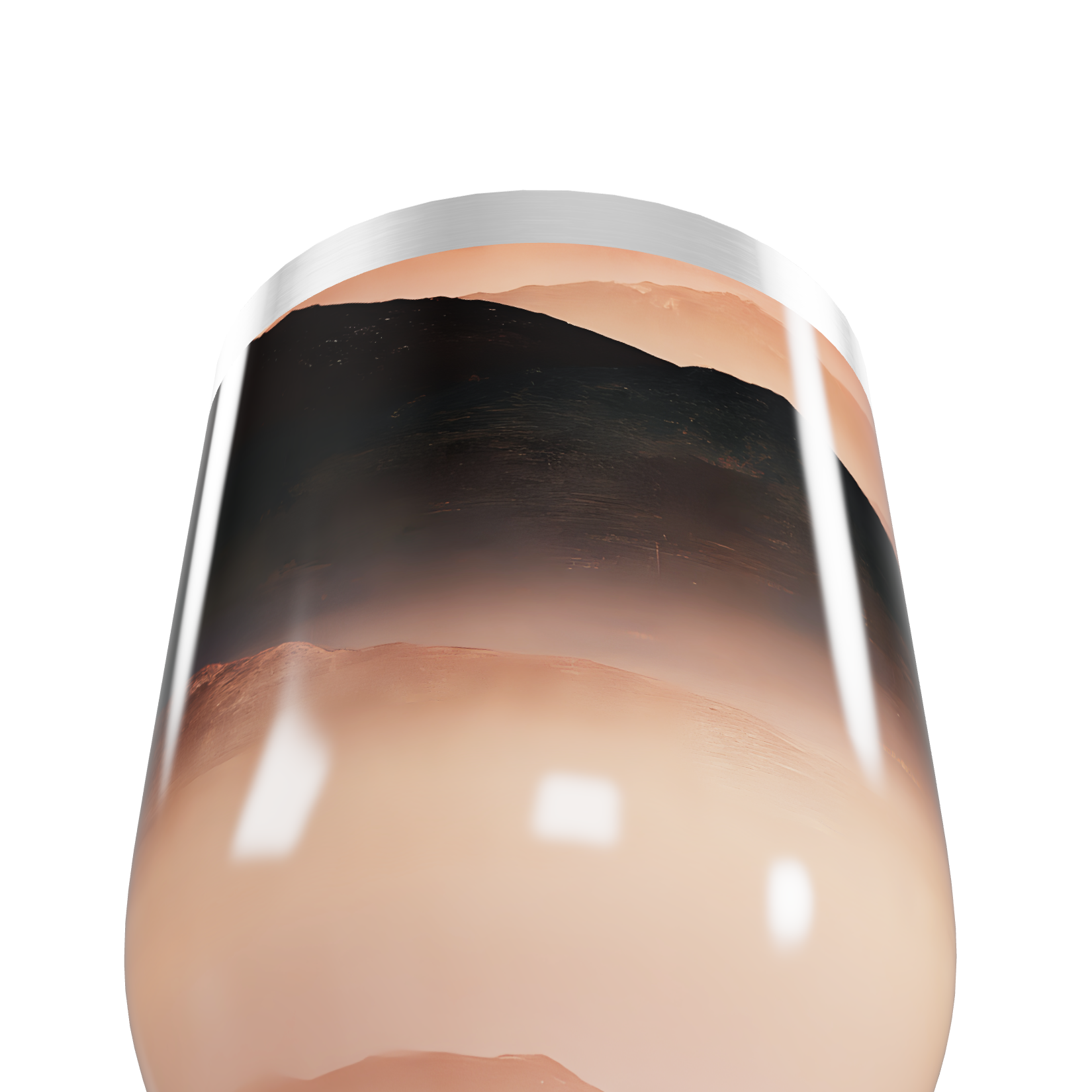 Copo Térmico Slim - Montanha Bege Inox