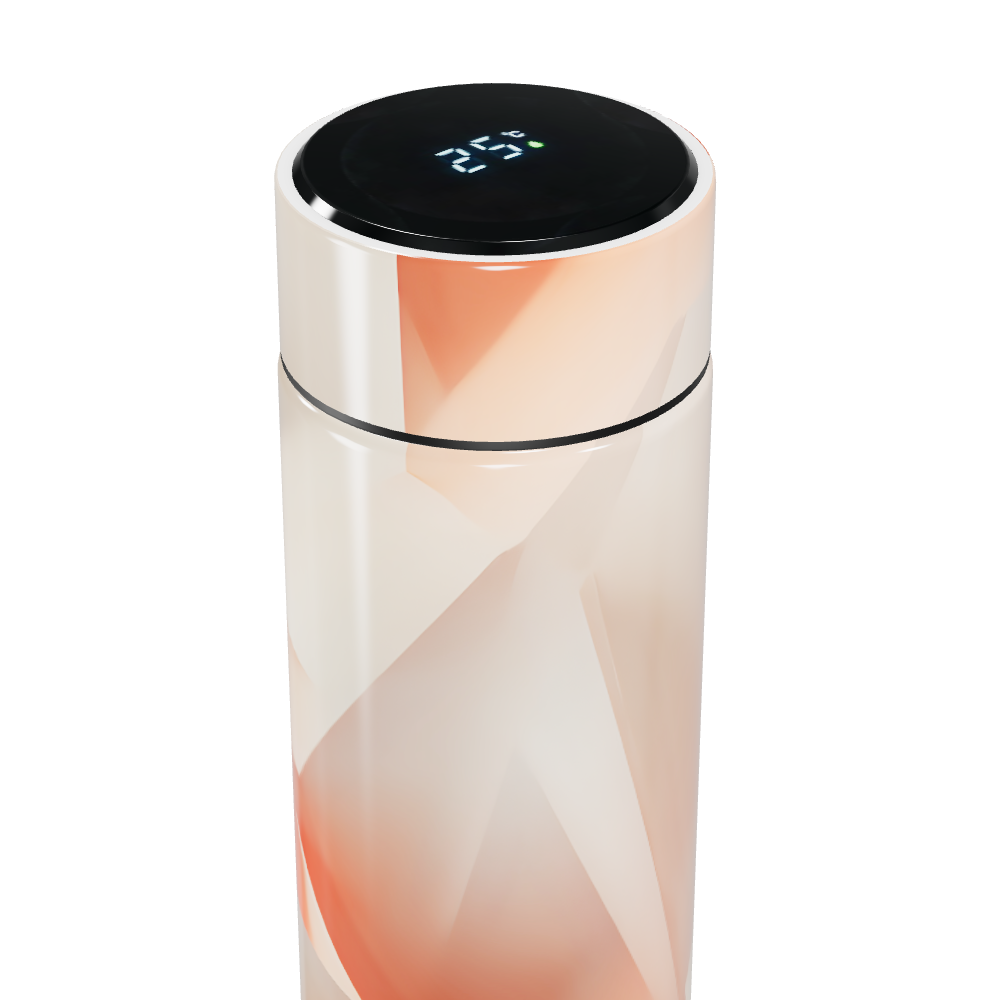 Garrafa Térmica Touch - Estampa Abstrata Laranja