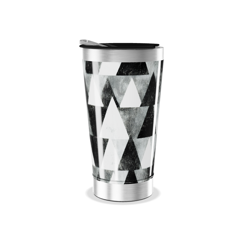 Copo Térmico - Geométrico Preto e Branco