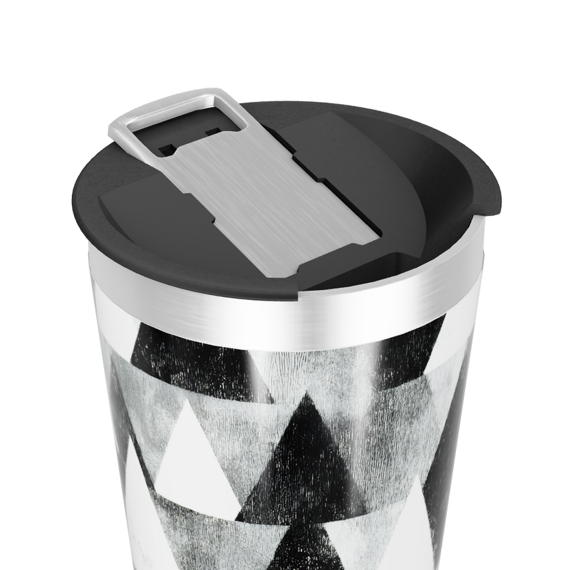 Copo Térmico - Geométrico Preto e Branco