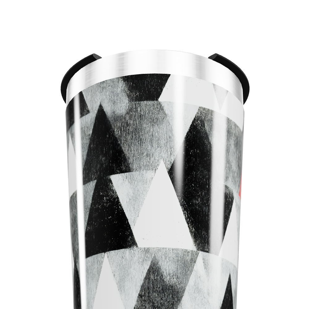 Copo Térmico - Geométrico Preto e Branco