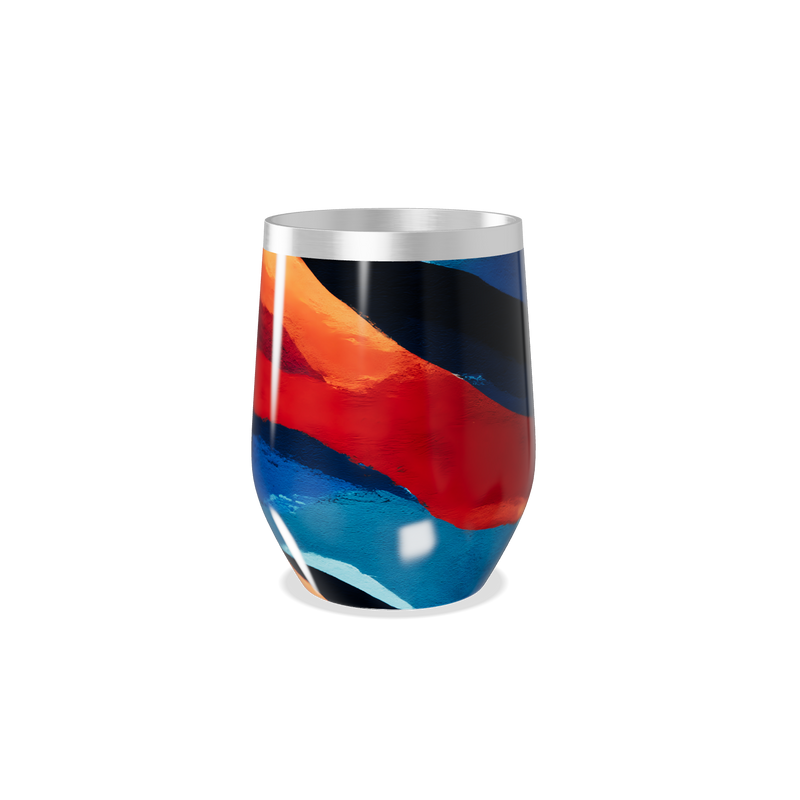 Copo Térmico Slim - Colorido Abstrato Aço Inox