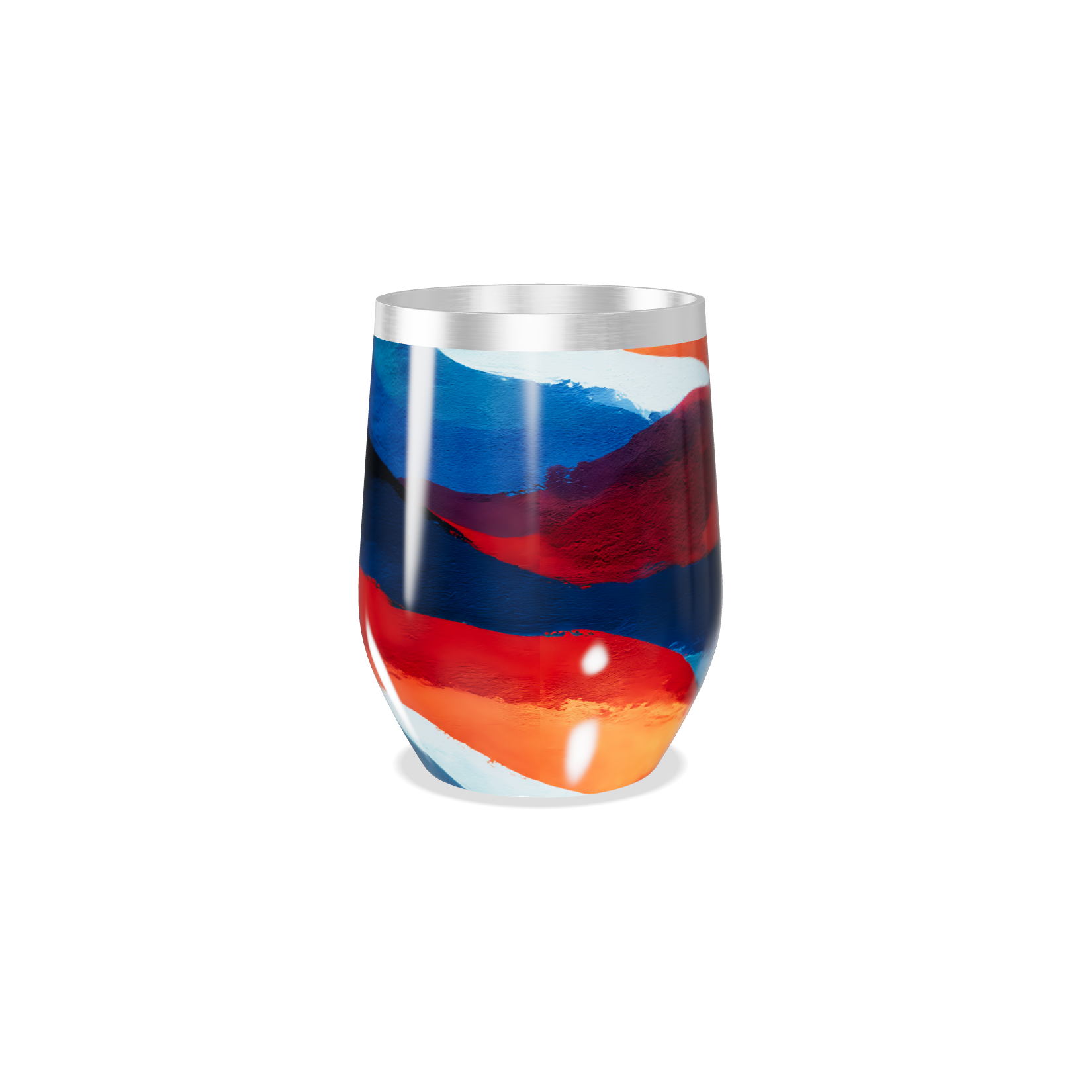 Copo Térmico Slim - Colorido Abstrato Aço Inox