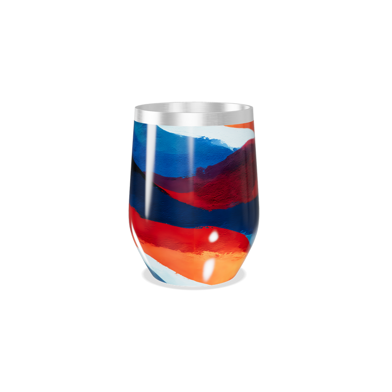 Copo Térmico Slim - Colorido Abstrato Aço Inox