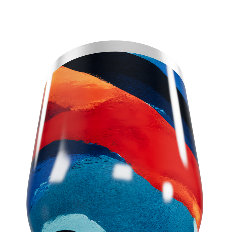 Copo Térmico Slim - Colorido Abstrato Aço Inox