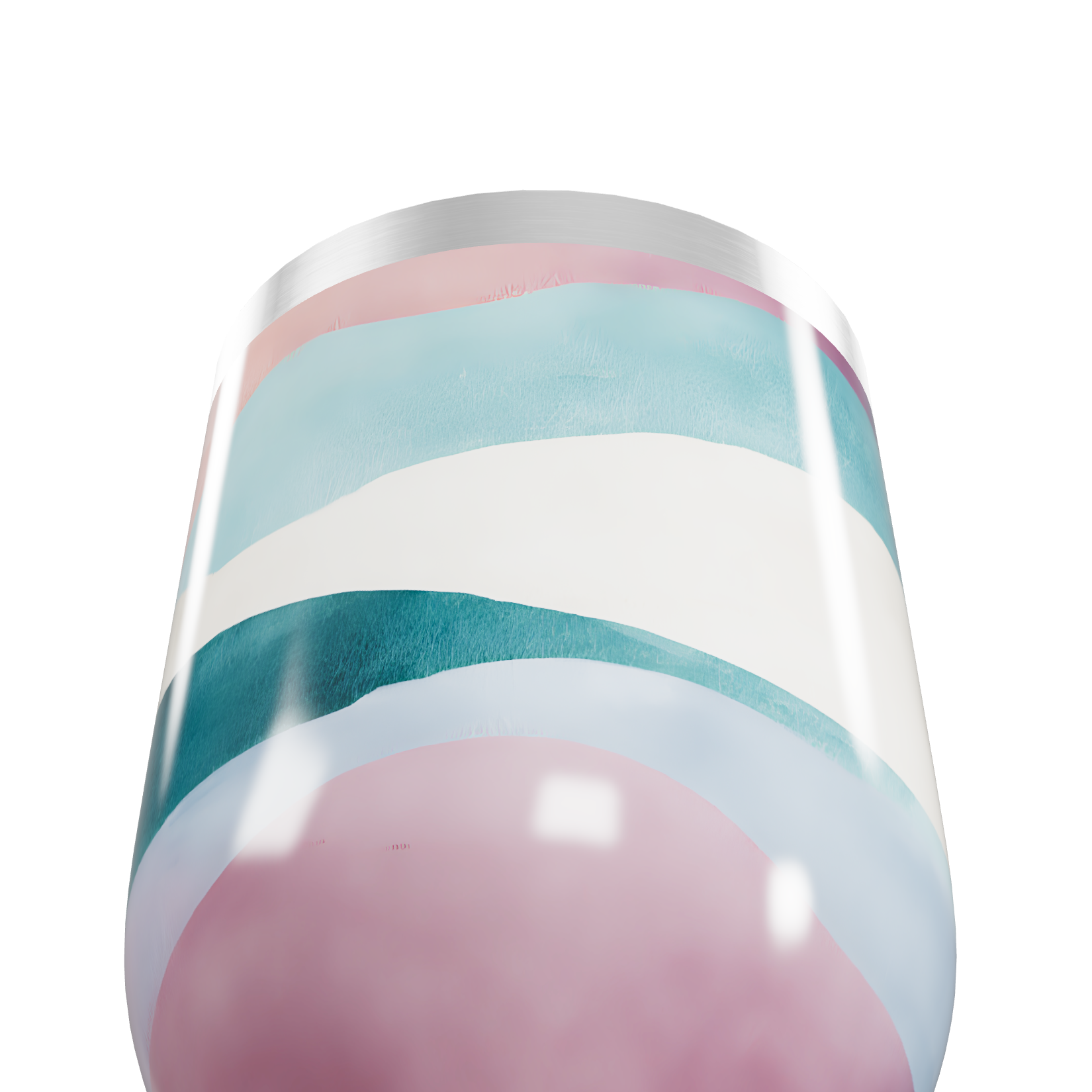 Copo Térmico Slim - Listras Coloridas Aço Inox