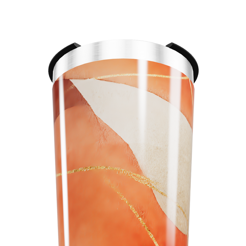 Copo Térmico - Estampa Abstrata Laranja