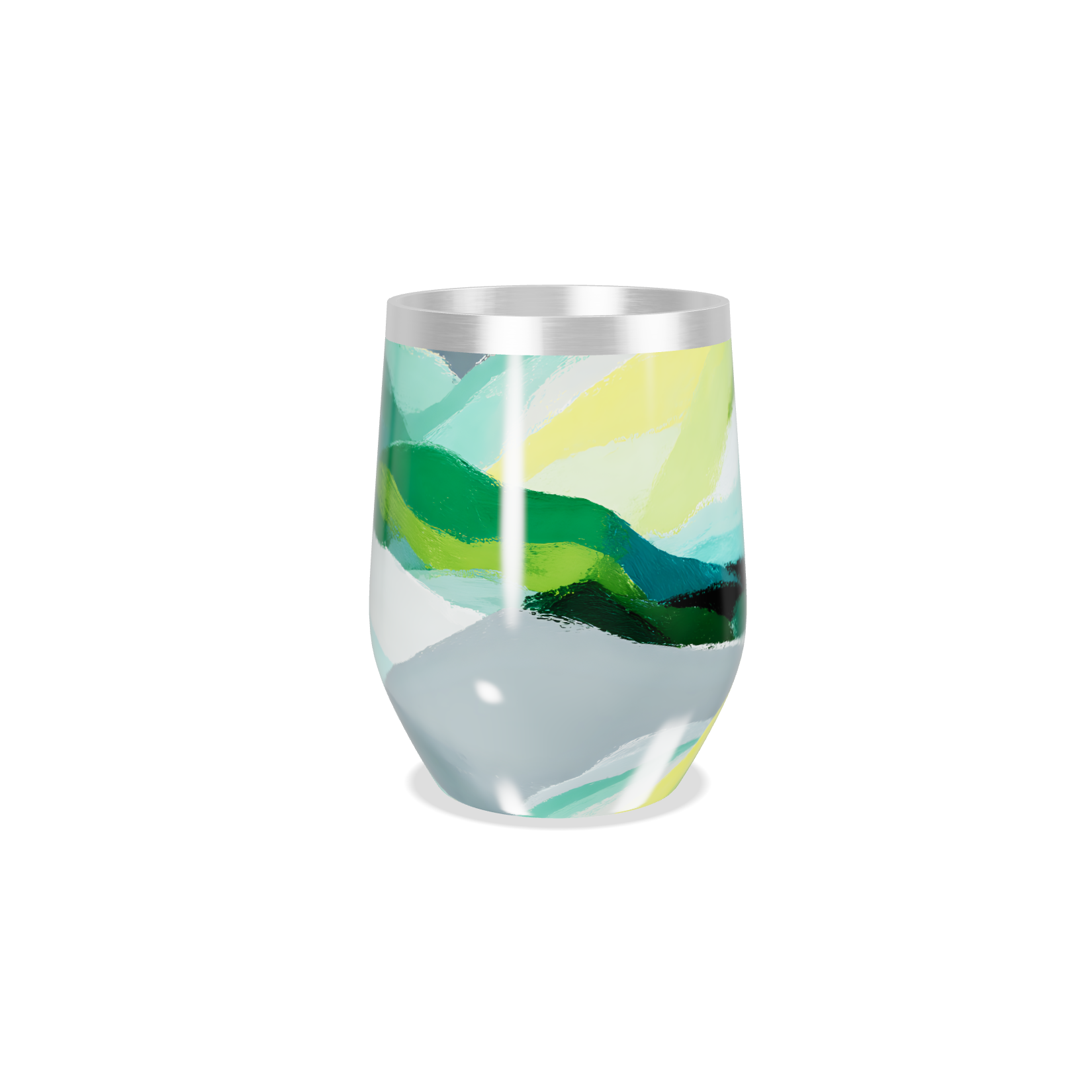 Copo Térmico Slim - Colorido Abstrato Aço Inox