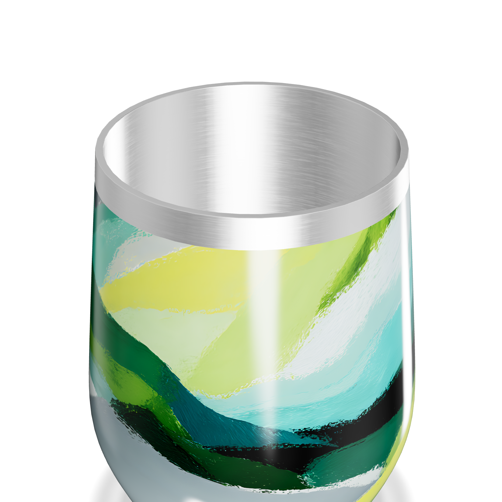 Copo Térmico Slim - Colorido Abstrato Aço Inox