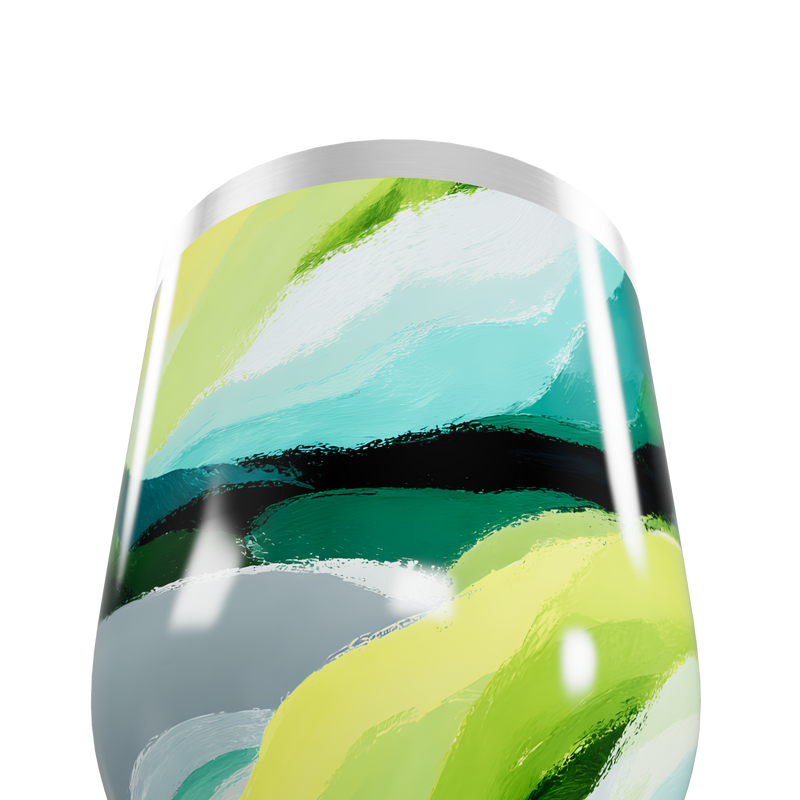 Copo Térmico Slim - Colorido Abstrato Aço Inox