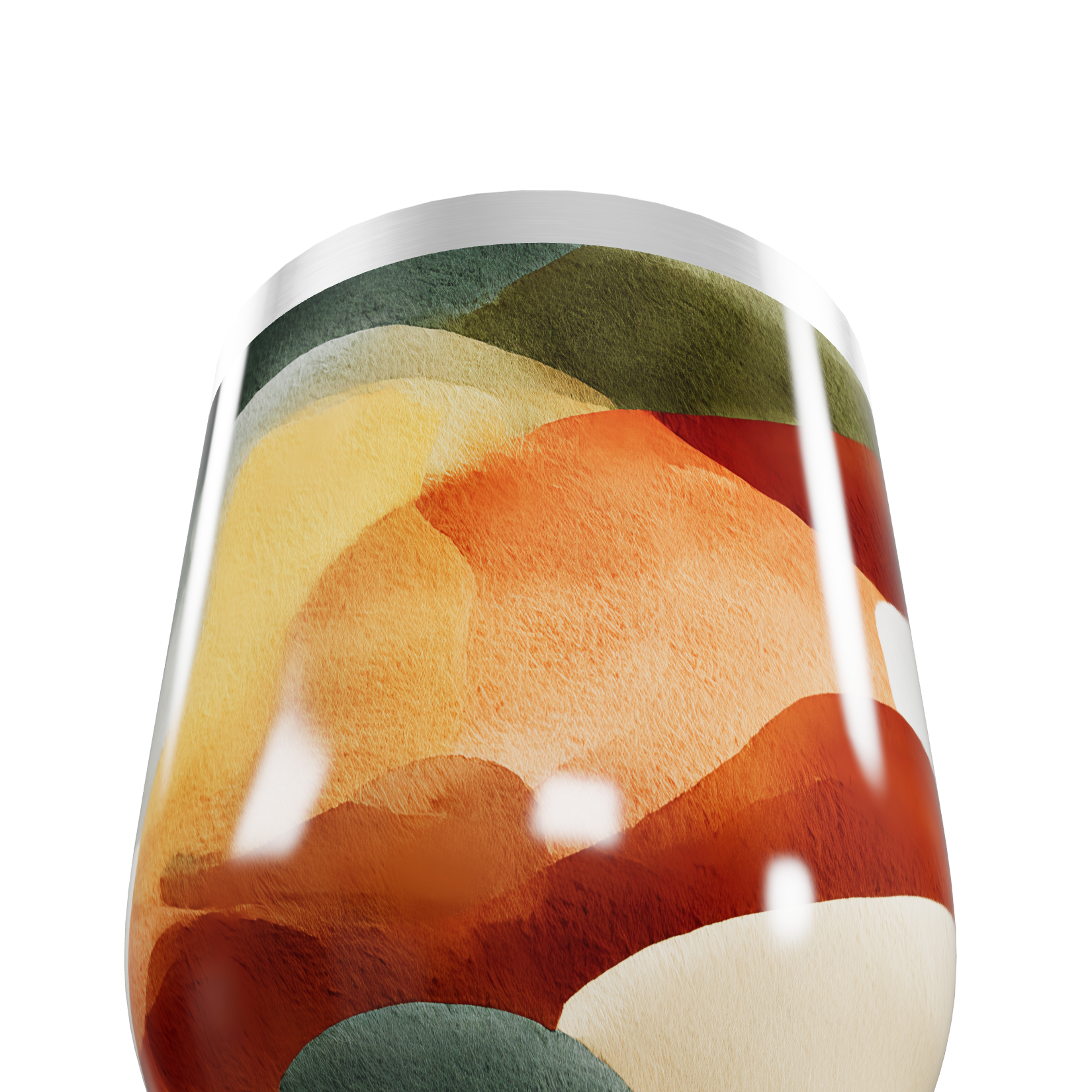 Copo Térmico Slim - Abstrato Colorido Aço