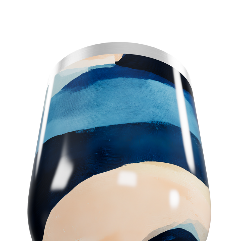 Copo Térmico Slim - Estampa Azul Abstrata