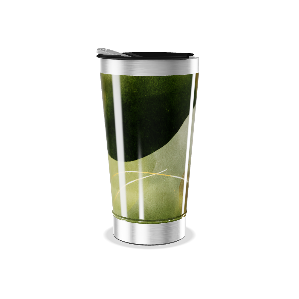 Copo Térmico - Design Abstrato Verde