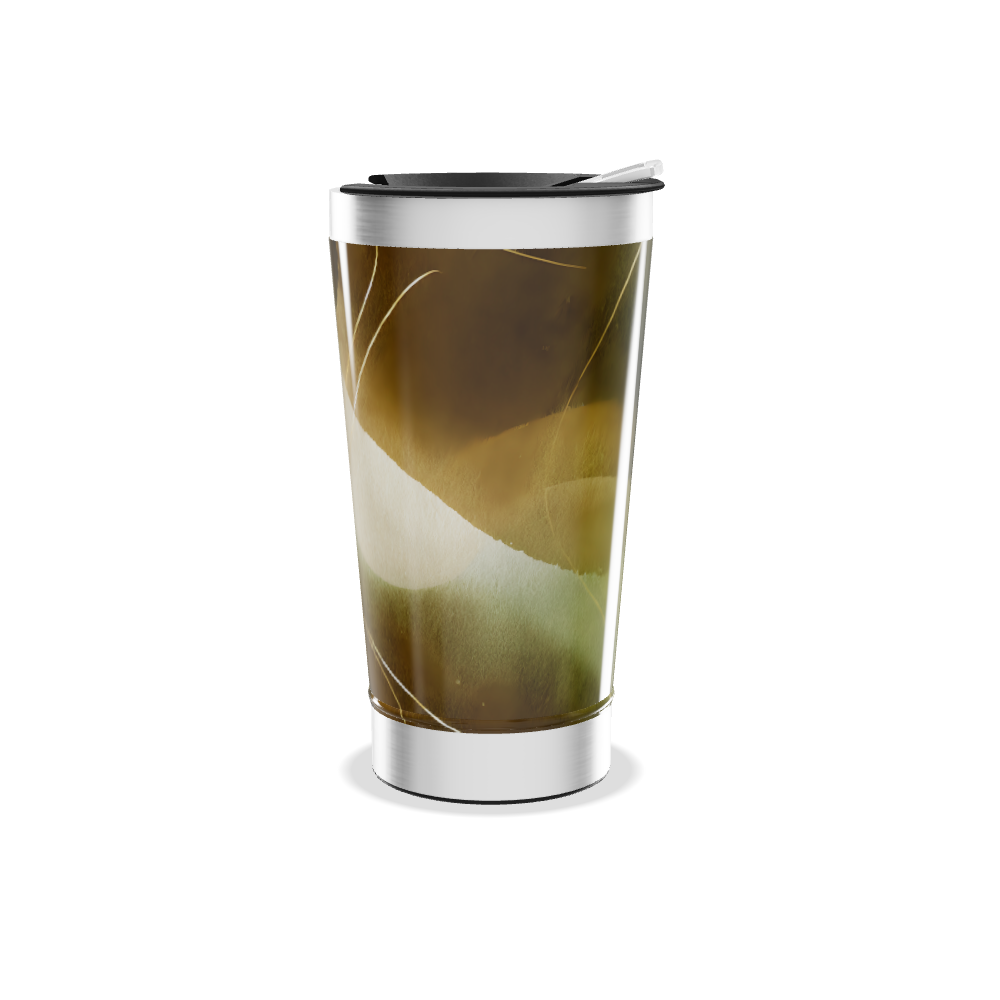 Copo Térmico - Design Abstrato Verde