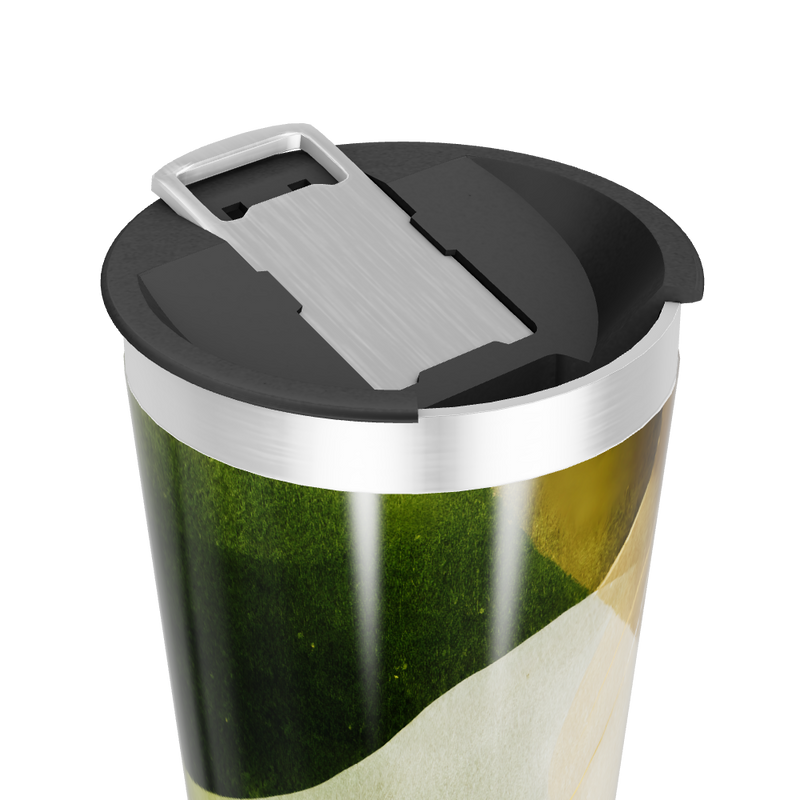 Copo Térmico - Design Abstrato Verde