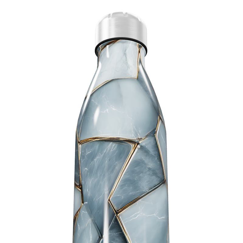 Garrafa Inox - Azul Marmorizada 750ml