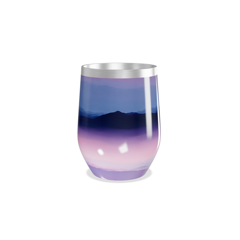 Copo Térmico Slim - Degradê Azul e Rosa Inox