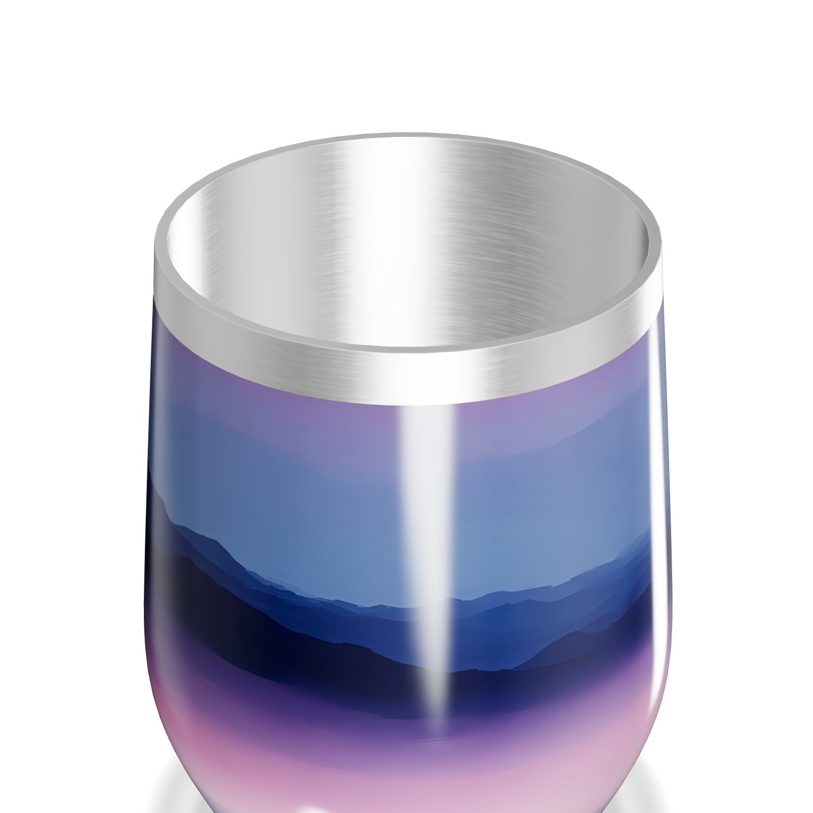 Copo Térmico Slim - Degradê Azul e Rosa Inox