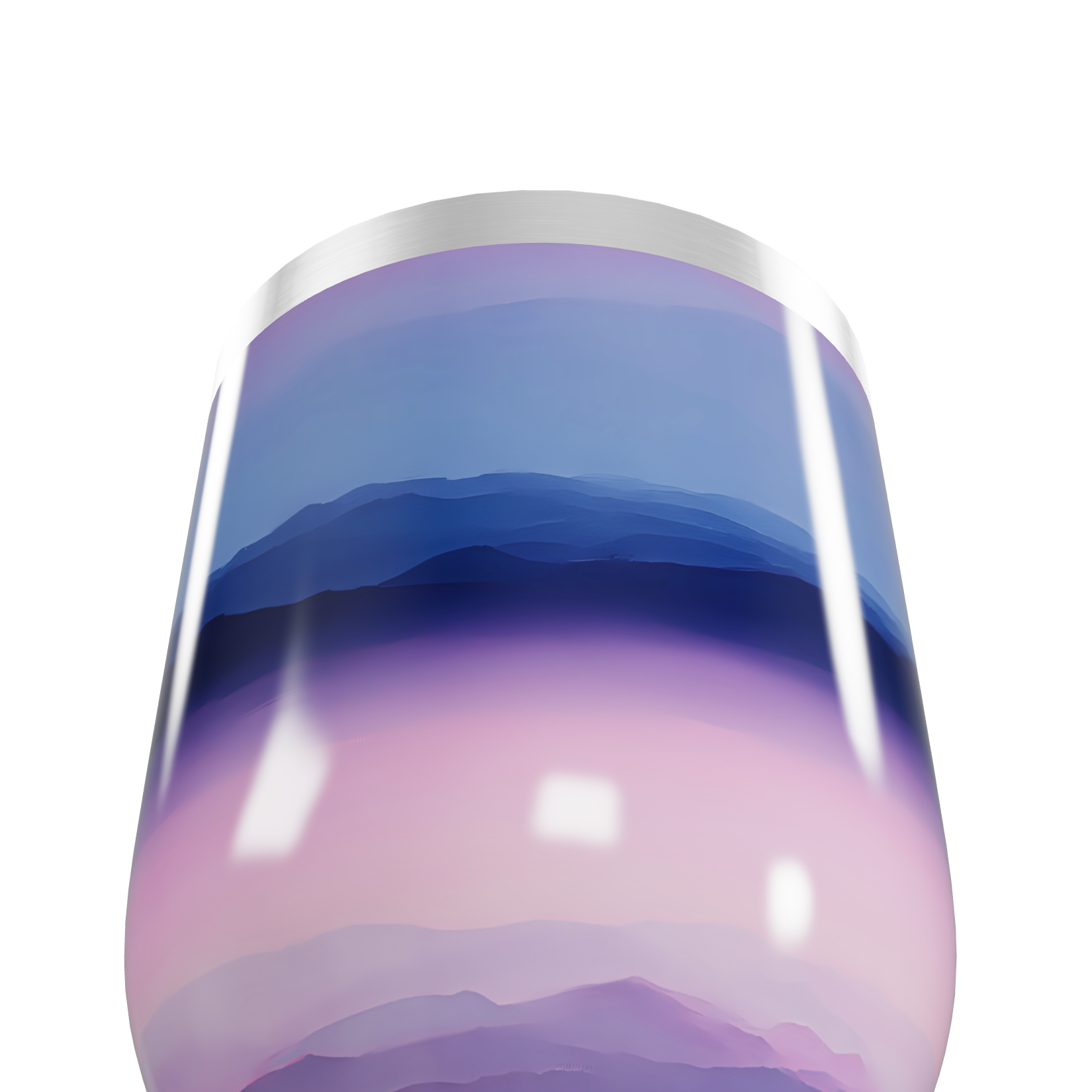 Copo Térmico Slim - Degradê Azul e Rosa Inox