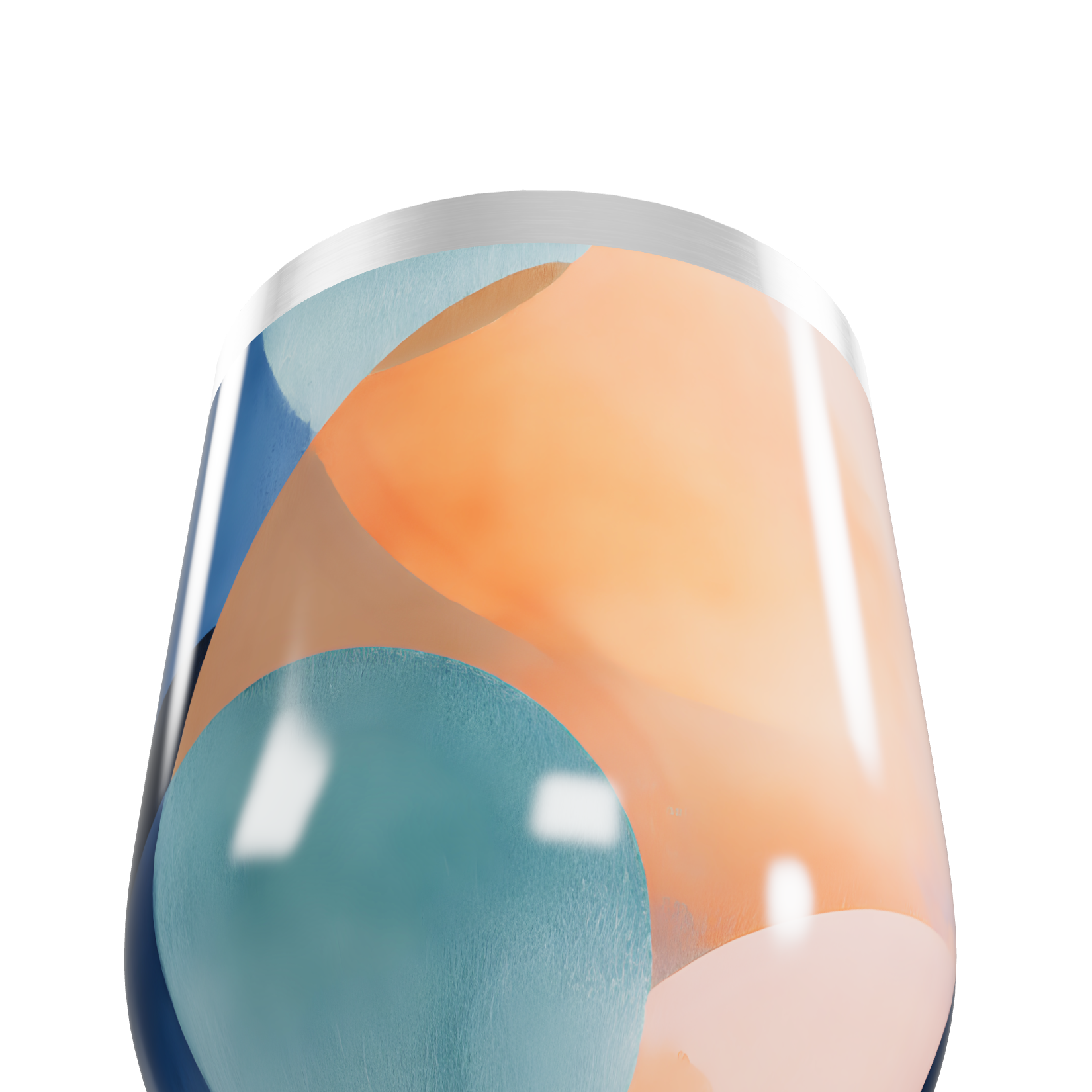 Copo Térmico Slim - Colorido Abstrato Aço Inox