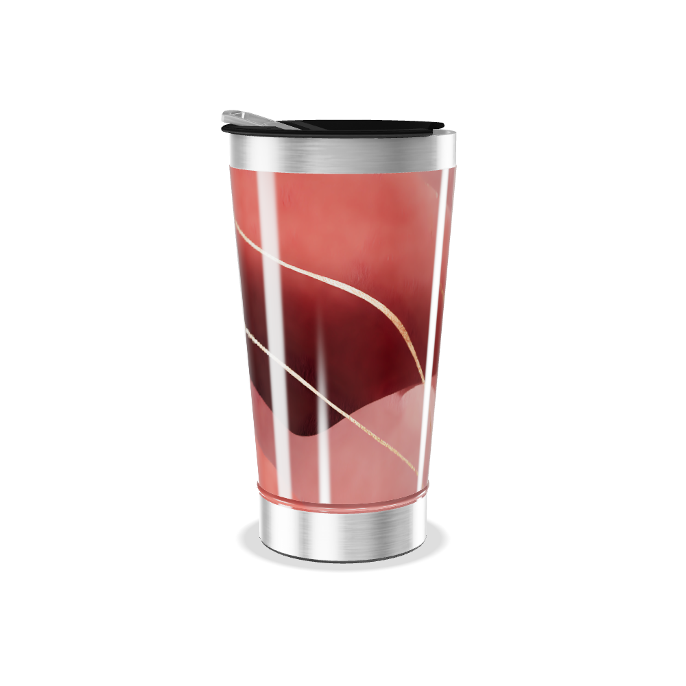 Copo Térmico - Rosa Abstrato Aço Inox