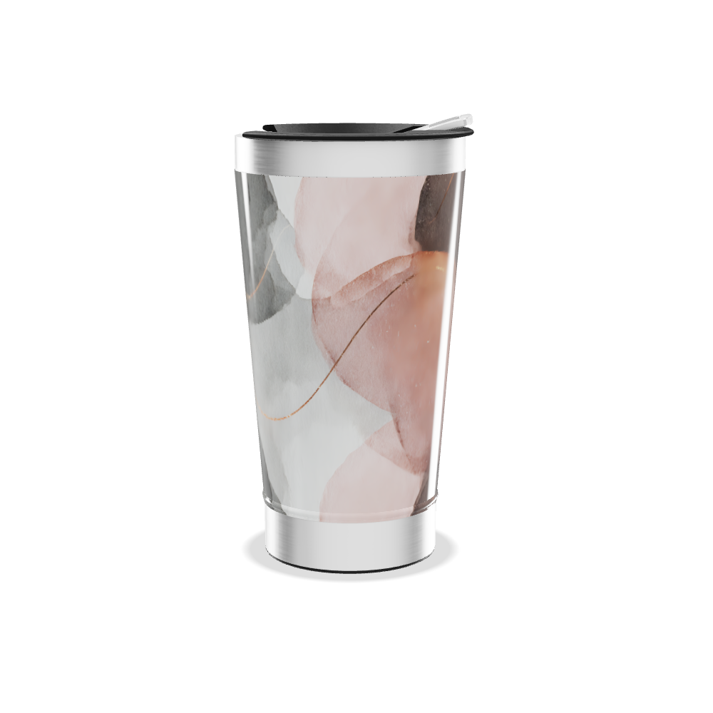 Copo Térmico - Preto com Detalhes Dourados