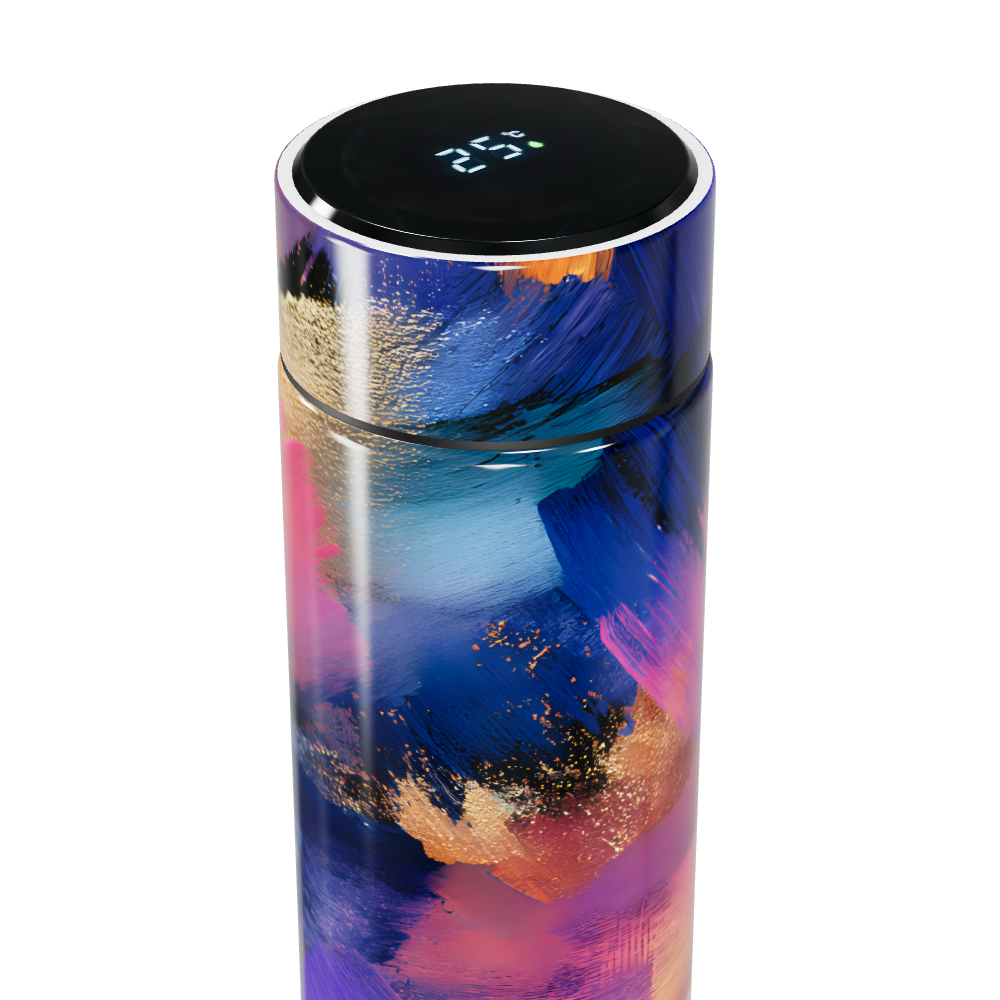 Garrafa Térmica Touch - Estampa Abstrata Colorida