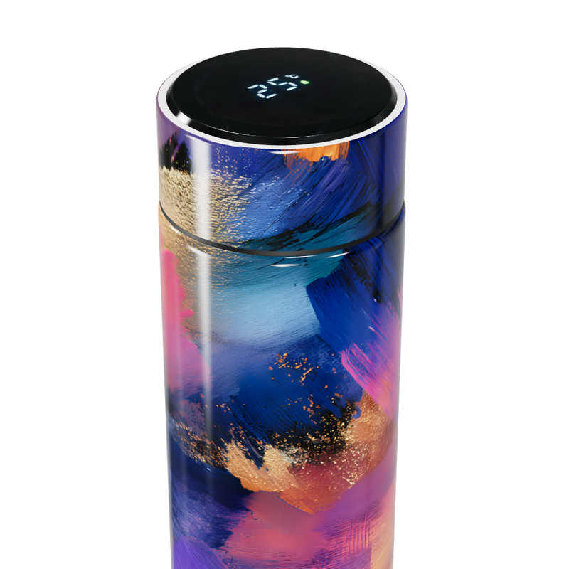 Garrafa Térmica Touch - Estampa Abstrata Colorida