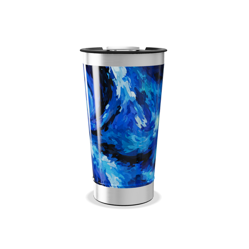 Copo Térmico - Azul Abstrato Inox