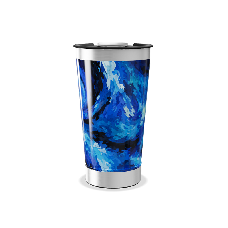 Copo Térmico - Azul Abstrato Inox